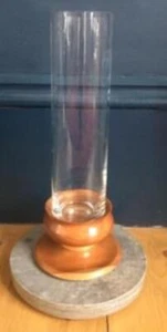 Designer Vase "Ron Emett" Glas, Holz & Granit modern dekorativ modern - Bild 1 von 10