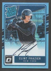 2017 Donruss Optic Rated Rookies Carolina Blue #RRS-CL Clint Frazier AUTO 21/25