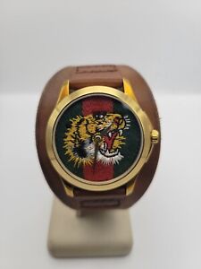 GUCCI YA126497 G-TIMELESS Marche des Merveilles Tiger Quartz Watch