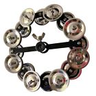 Steel Bells Hihat Tambourine Drum Cymbals with Black Frame 3 5cm Bell Plate