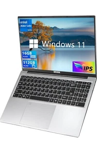 16 Inch Laptop Computer 16GB RAM 512GB SSD | Intel 12th Gen N95(up to 3.4GHz) - Picture 1 of 8