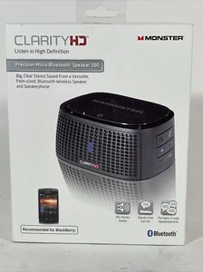 Monster ClarityHD Precision Micro Bluetooth universal Rechargeable Speaker New - Picture 1 of 9