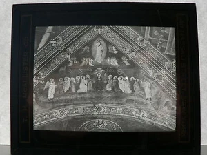 Magic Lantern Glass Slide of Gaddi Ascension Church Painting Religious Spiritual - Picture 1 of 3