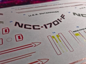 Calcomanías de tobogán acuático personalizadas para escala 1:1000 ODYSSEY CLASS U.S.S. ENTERPRISE-F - Imagen 1 de 9