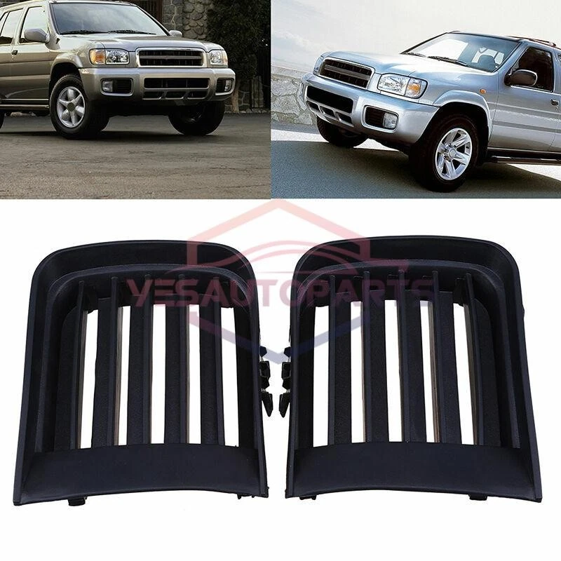 2x Front Bumper Fog Light Grill Cover LH RH For Nissan Pathfinder R50 1999-2004 - Imagem 1 de 4