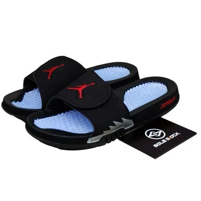 Nike Jordan Hydro 5 Retro Negro/Rojo Fuego-Plateado 555501-061 Para hombres Talla Foto 1 de 4