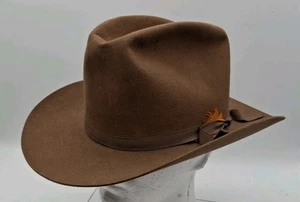 Cappello da cowboy vintage Stetson 3X castoro marrone taglia 7 1/2 - Sheplers - Foto 1 di 15