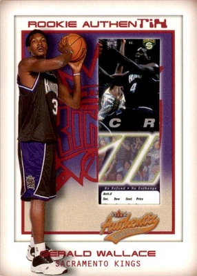 Fleer Authentix #121 2001 Gerald Wallace radiocontrol Sacramento Kings/1250 Foto 1 de 2