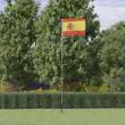 Flagge Spaniens mit Mast 5,55 m Aluminium vidaXL