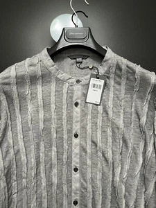 John Varvatos Kollektion Luxus Herren Hemd - Bio Leinen - Biesen - $ 328 Neu mit Etikett - Bild 1 von 13