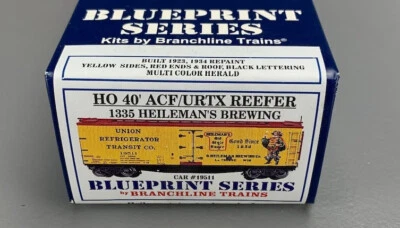 HO Branchline 1335 Heileman’s Brewing 40’ ACF/URTX Reefer Kit NIB! HO4230 - Image 1 of 4