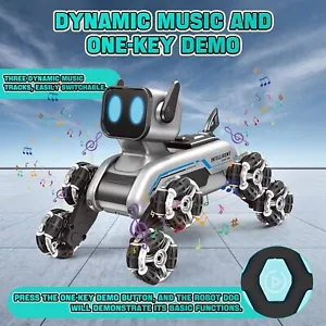 Remote Control Robot Dog Toy,8WD Gesture Sensing Stunt RC Car Music & Light Gift - Picture 1 of 13