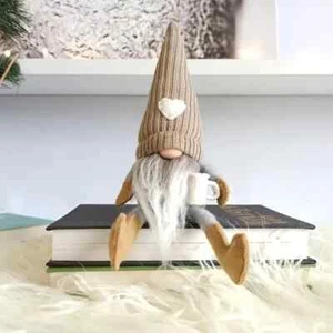 Coffee Gnome Plush Doll Coffee Bar Decoration Coffee Lover Gifts Beige Female - Picture 1 of 4