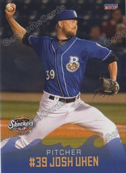 2017 Biloxi Shuckers Josh Uhen RC Rookie Milwaukee Brewers - Image 1 of 1