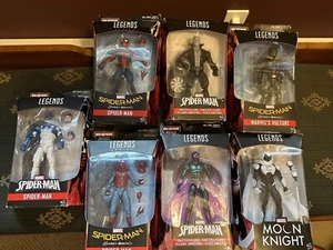 NEW SET OF 7 Hasbro Marvel Legends Spider-man Figures Vulture BAF Complete MOON - Picture 1 of 12