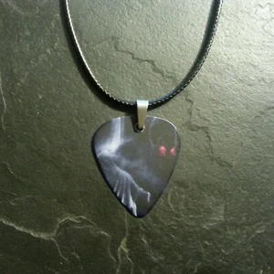 Skull Skeleton Zombie Grave Ghost Horror Monster Guitar Pick Necklace Gift - Picture 1 of 2