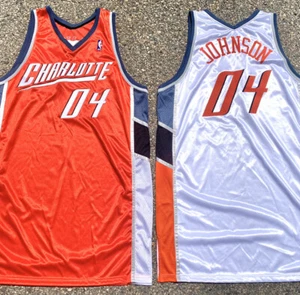 Vintage Charlotte Hornets Bobcats Owner Robert Johnson Announcement Jerseys 1/1 - Picture 1 of 8