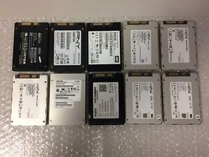 LOT of 10 Mixed Assortment 500/512/525 GB 2.5" Internal Solid State Drives