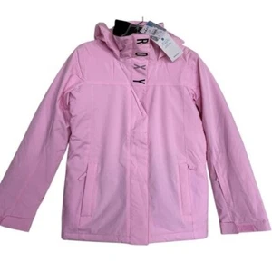 ROXY Ski Jacket Girls Size 14 XL Pink Hooded Snowboarding Skiing Coat - Picture 1 of 8