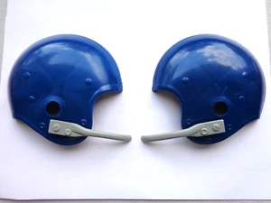 VINTAGE NFL BICYCLE HUB CAP HELMETS BLANK / 2 SETS OF BLUE HELMETS OLD SCHOOL - Picture 1 of 3