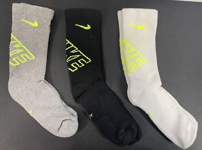 Paquete de 3 calcetines Nike multicolores talla M 00653 con cojín para niños Foto 1 de 2