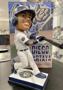 New! Diego Cartaya Bobblehead Rancho Cucamonga Quakes 2022 Dodgers #1 PROSPECT! - Picture 1 of 3