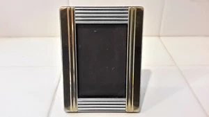 Marco de fotos de metal dorado/plateado 1,75x2,75 caballete de vidrio ventana - Imagen 1 de 9