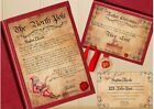 Personalised Letter From Father Christmas/Nice List Certificate and Medal/ Santa