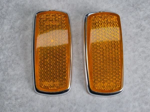 BMW E3 E9 E10 Front Side amber Reflector Fender Lens set 3.0cs 2002ti E10EL49314 - Picture 1 of 12