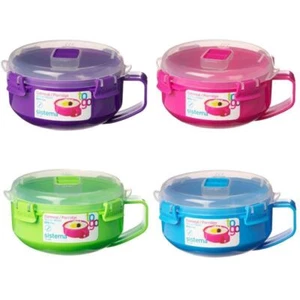 Sistema Microwave Breakfast Bowl Round Food Container with Lid Steam Vent 850ml - Picture 1 of 1
