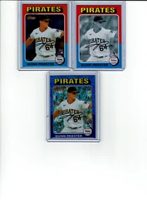 2024 Topps Heritage Baseball Quinn Priester RC #172 B&W - Chrome - Blue Sparkle - Picture 1 of 2