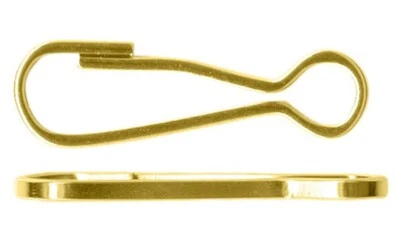 Cierre, gancho a presión, 98 ganchos de insignia de cordón de clip de resorte de acero chapado en oro 20x6 mm * Foto 1 de 2
