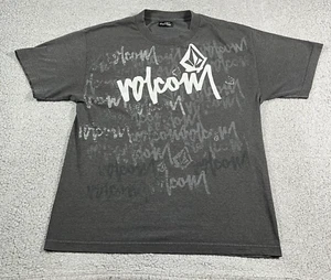 Vintage Volcom Shirt Men L Gray Y2K Stone Skate Surf Graffiti Graphic 90s Grunge - Picture 1 of 15