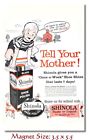 VINTAGE AD MAGNET SHINOLA SHOE POLISH 1960 3.5 X 5.5 MADE FROM OLD AD