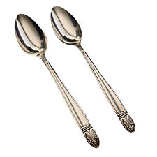 2 Teaspoons Holmes and Edwards Danish Princess Vintage Silverware 6 1/8” Spoons