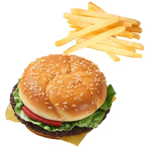 Joeabor Artificial Hamburger & 12 Artificial French Fries Realistic Fake Food... - Picture 1 of 9
