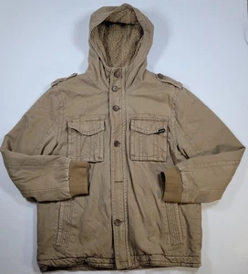 Quicksilver Jacket Mens XL Canvas Style Long Sleeve Hood Full Zip Outdoor●Notes - Picture 1 of 11