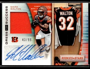 L44,043- 2018 Rookies and Stars Dress for Success Jersey Auto #31 Mark Walton/99 - Picture 1 of 2