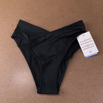 H&M Womens Size 6 Black High Rise Bikini Swim Bottom NWT - Image 1 of 4