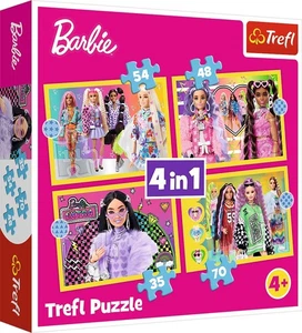 NEW Trefl Jigsaw Puzzle 4 in 1 Pieces 4+ Age Happy World of Barbie - Picture 1 of 5