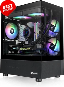 View 170 ARGB Tempered Glass Micro Case, Black Edition - Picture 1 of 7