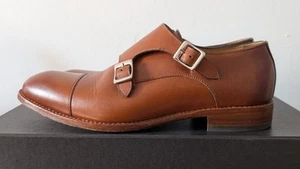 Beckett Simonon Mens Hoyt Monkstraps Dress Shoes Oak Leather Size 7 - Picture 1 of 13