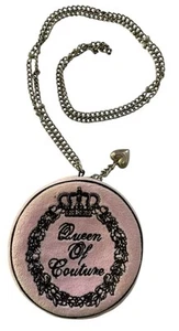 VTG Juicy Couture Pink Queen of Couture Round Mini Canteen Purse Crossbody Y2K - Picture 1 of 12