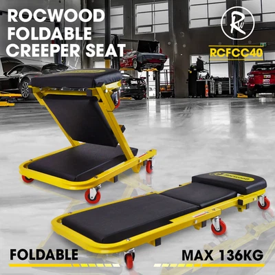 Creeper Seat RocwooD Folding Automotive Car Van Engine Workshop Garage 136kg - Image 1 of 4