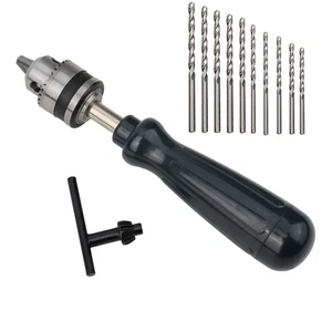 Small Hand Drill With 0 66mm Keyless Chuck And Drill Bits Set For PCB And Model - Picture 1 of 10