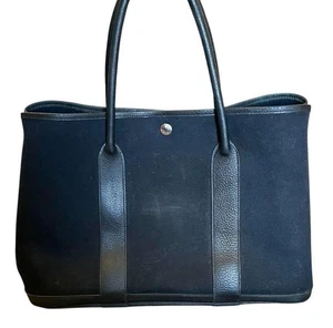 Hermes Garden Party PM Black Engraved ⬜︎I 36x17x25 Women's Tote Bag From Japan - Picture 1 of 12