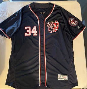 CAMISETA COSIDA DE BRYCE HARPER MAJESTUOSA DE LOS NACIONALES DE WASHINGTON TALLA 54 Base Flexible - Imagen 1 de 11