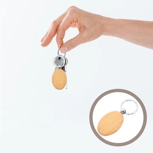 6 Pcs Wood Pendant Blank Keychains Bulk Blanks Keyrings for Crafts Pendants - Bild 1 von 12
