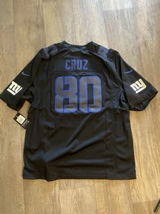 Nike On Field New York Giants Victor Cruz Black On Black Jersey Size XXL Men’s - Picture 1 of 6