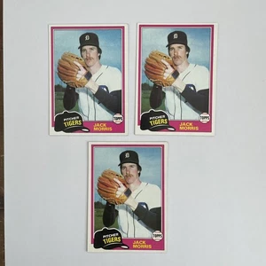 1981 Topps Baseball Jack Morris #572 - Detroit Tigers! 3 Card Lot Vintage - Picture 1 of 5